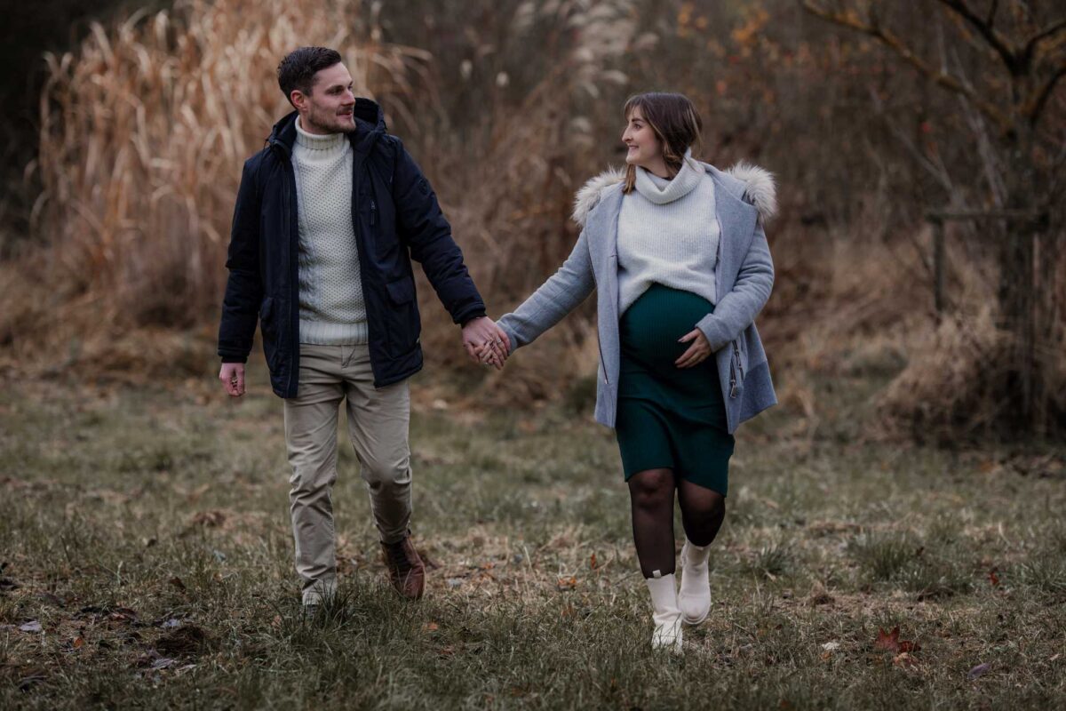 Babybauchfotos im Herbst 2