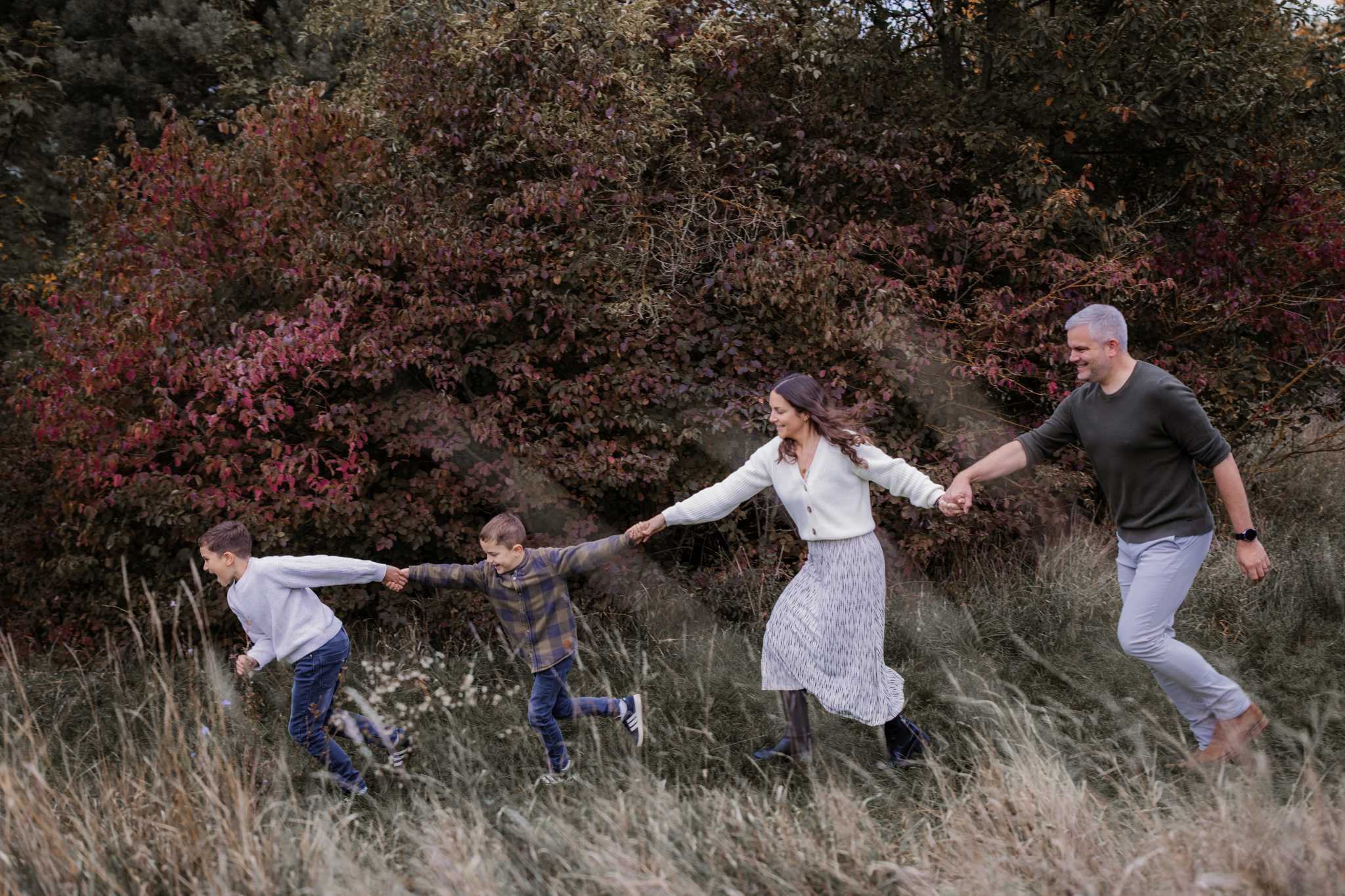 Familienfotos im Herbst 1